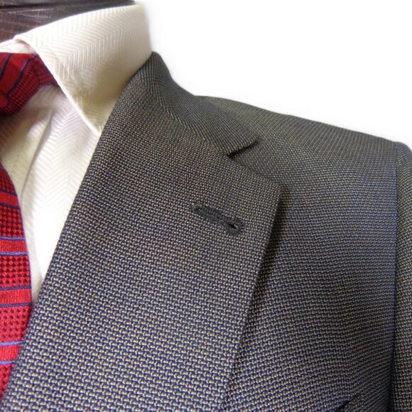 Hart Schaffner Marx 40S Wool Sport Coat Blue Gray - Picture 6 of 7